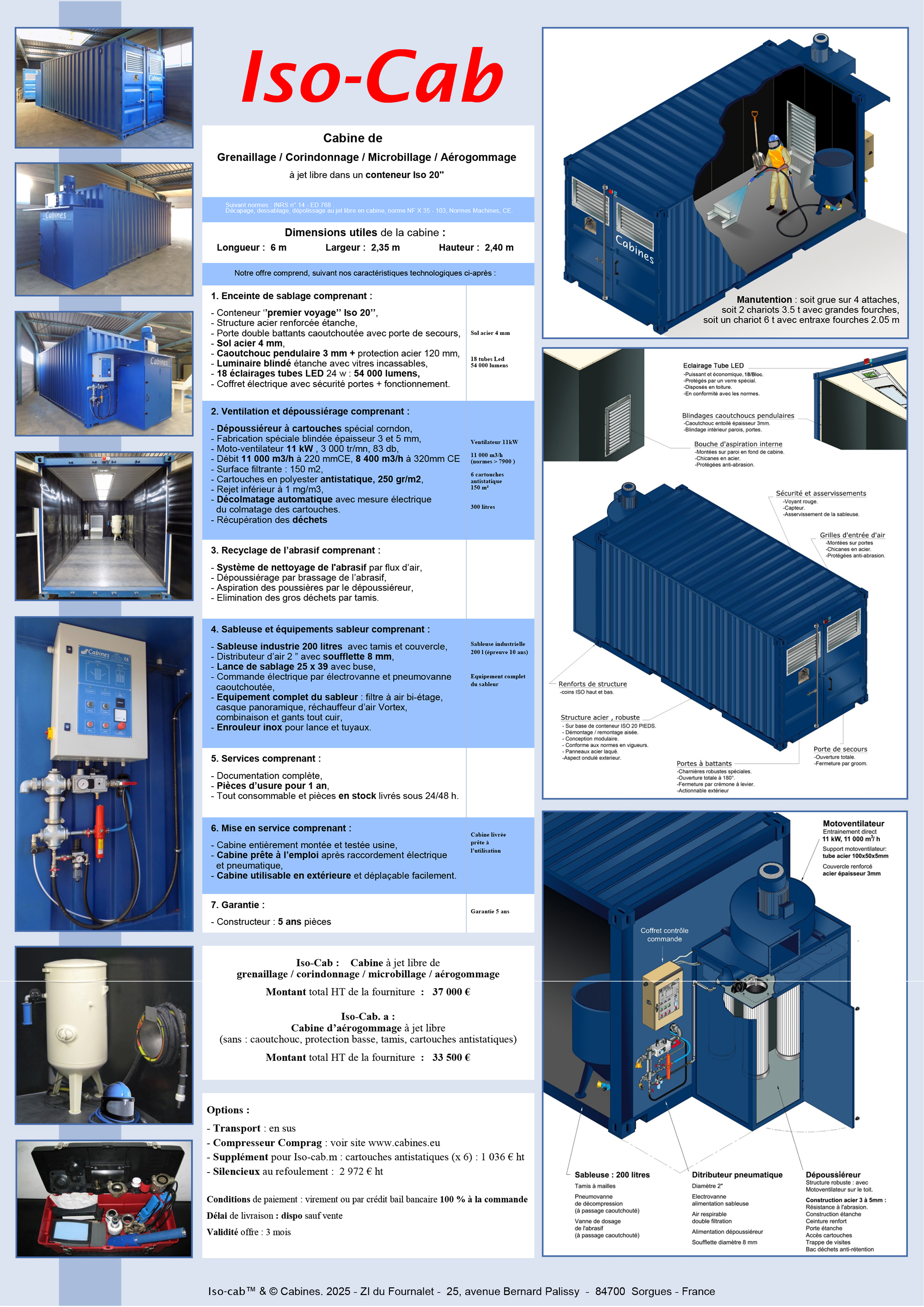 Cabine de microbillage Sinterit Sandblaster