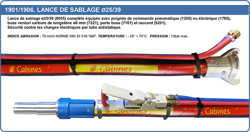 Cabines] Lances de sablage  Vente en ligne equipement de sablage